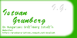 istvan grunberg business card